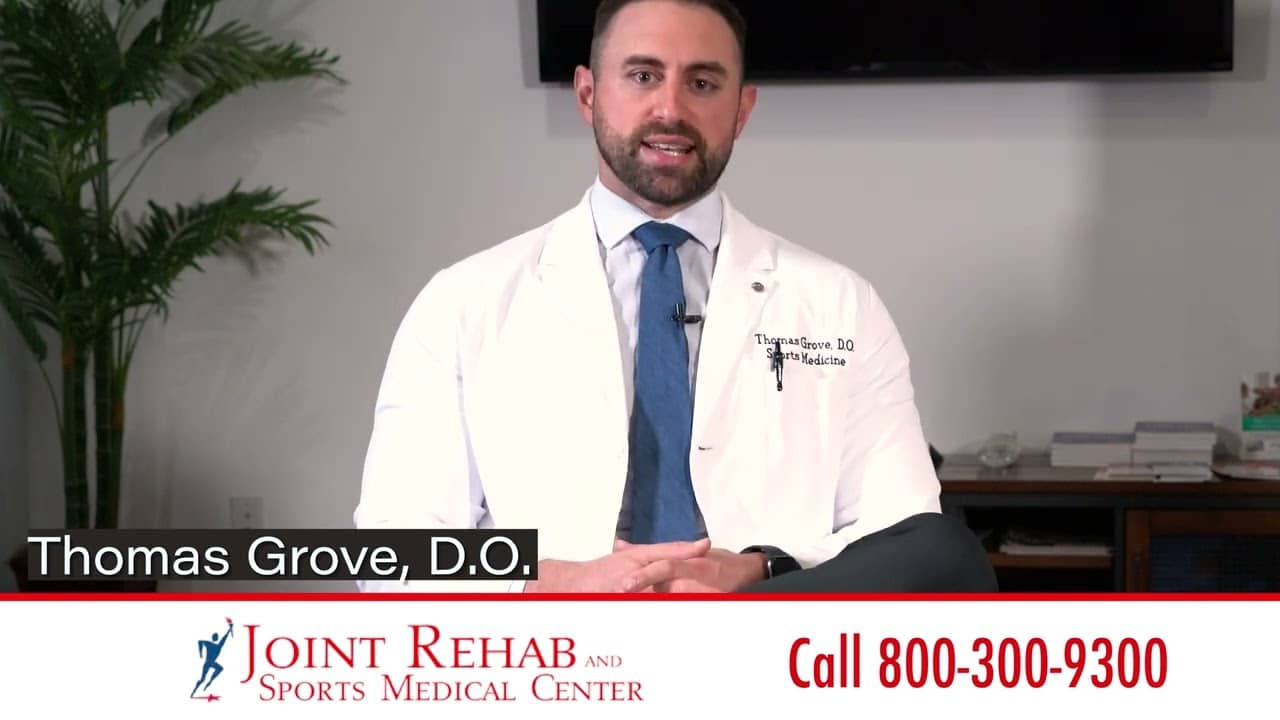 Dr. Thomas Grove explains use of ultrasound guided injections